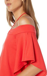 Scarlet Crop Off Shoulder Top BCBGMAXAZRIA