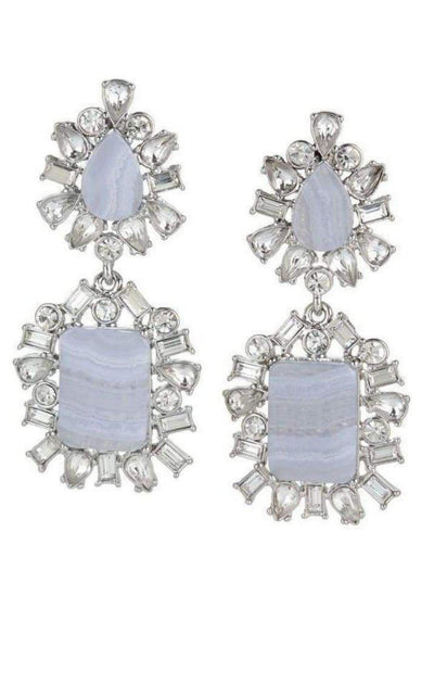 Scattered-Stone Drop Earrings BCBGMAXAZRIA