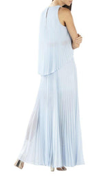 Shaina Sleeveless Pleated Gown BCBGMAXAZRIA