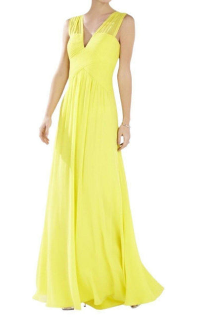 Sleeveless Yellow Gown BCBGMAXAZRIA