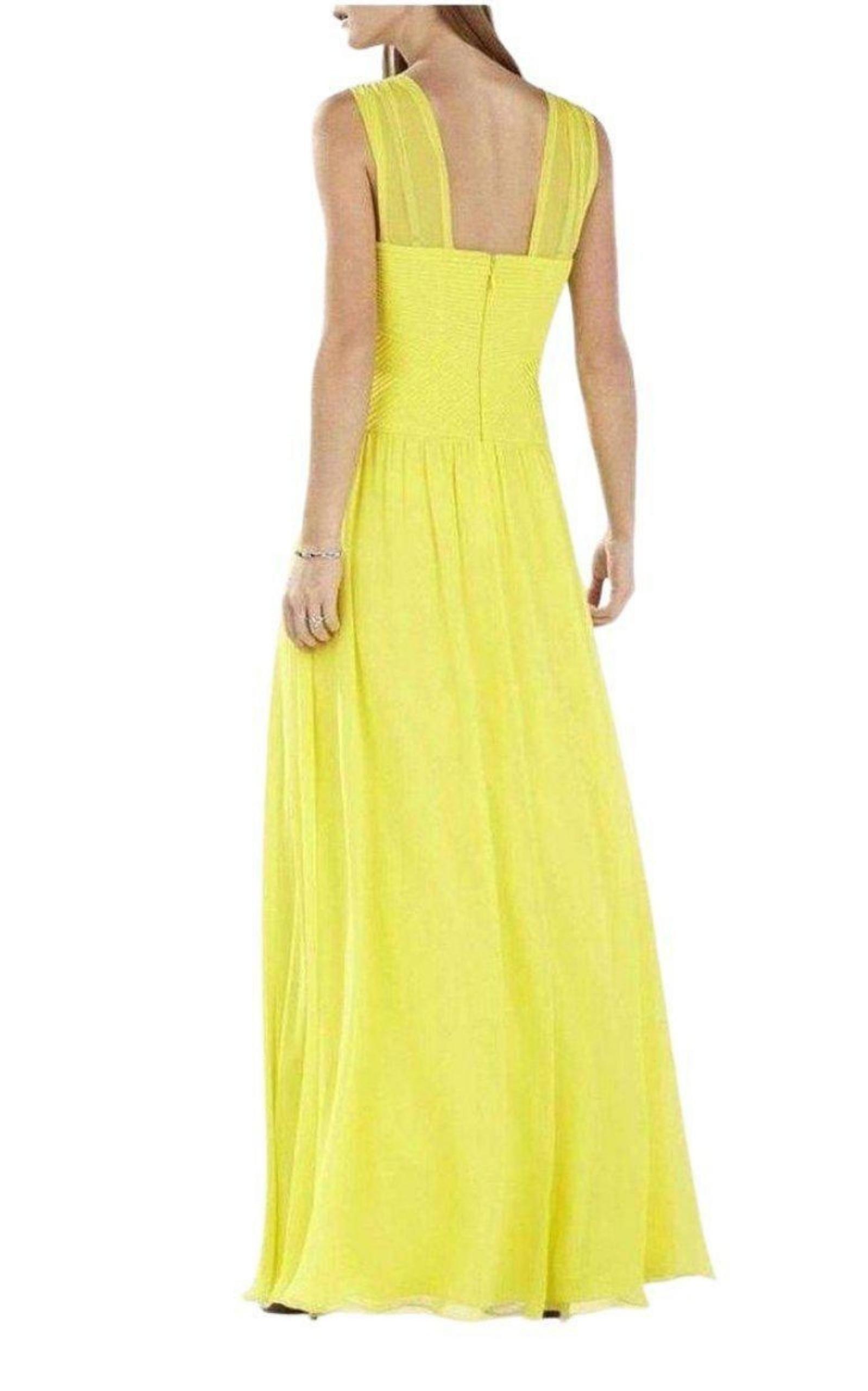 Sleeveless Yellow Gown BCBGMAXAZRIA