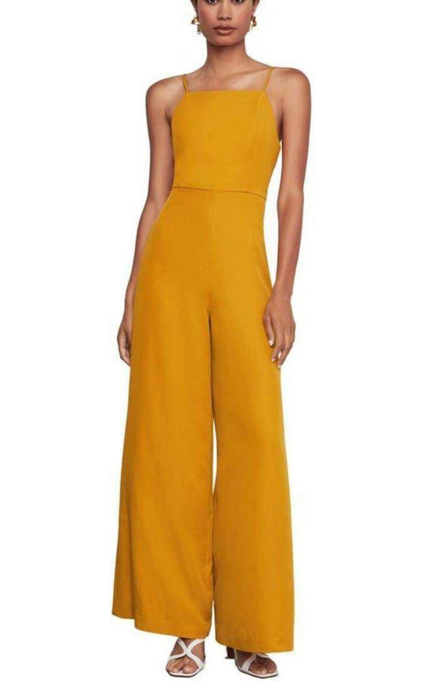 Strappy Wide Leg Jumpsuit BCBGMAXAZRIA