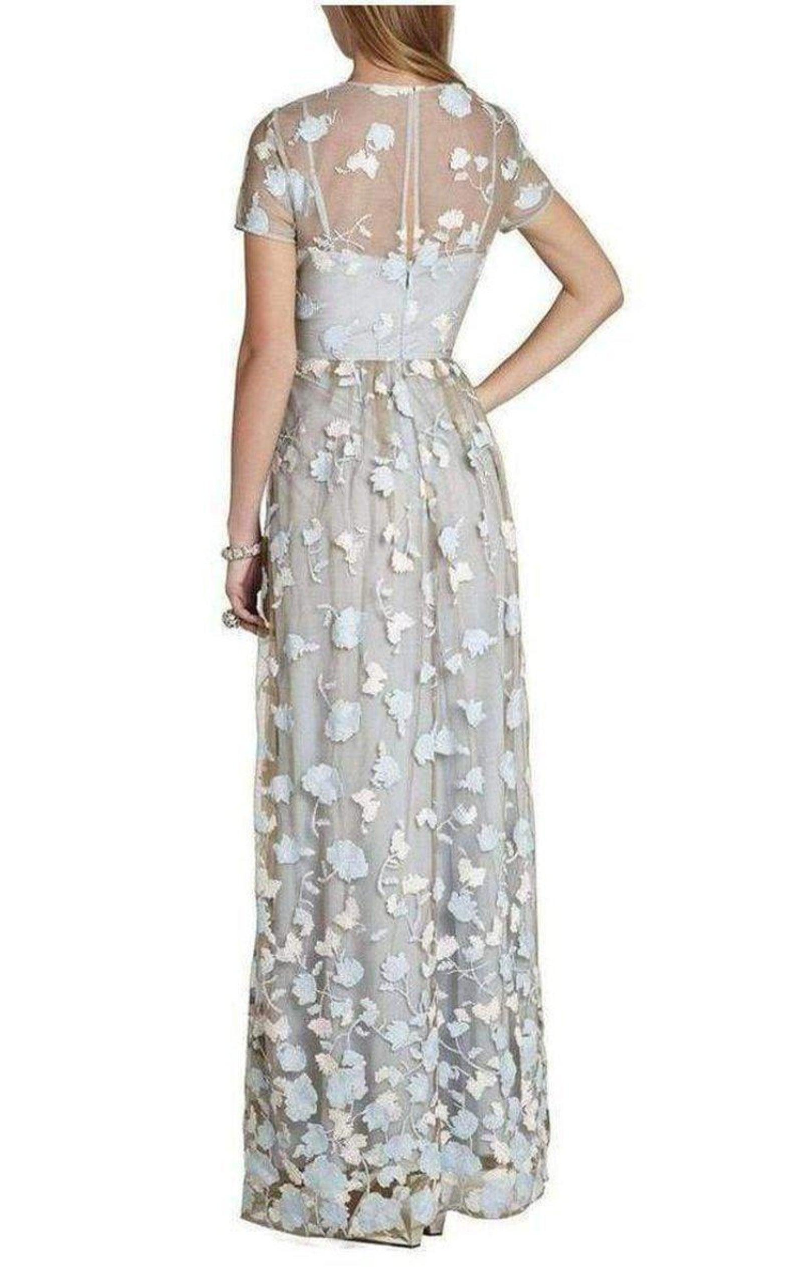 BCBGMAXAZRIA Tasi Embroidered Gown