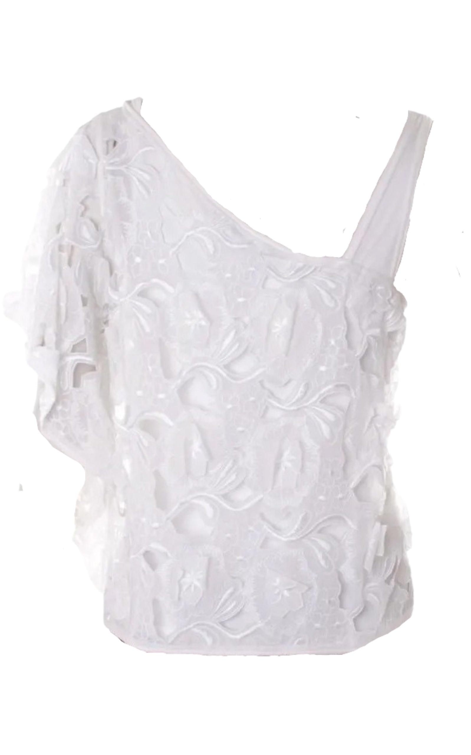 Ulla Asymmetrical Embroidered Top BCBGMAXAZRIA