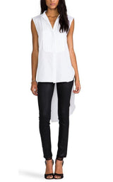 White Silk Callista Top BCBGMAXAZRIA