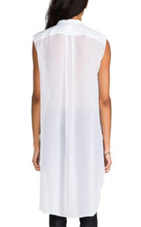 White Silk Callista Top BCBGMAXAZRIA