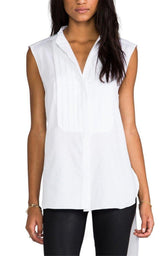 White Silk Callista Top BCBGMAXAZRIA