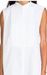 White Silk Callista Top BCBGMAXAZRIA