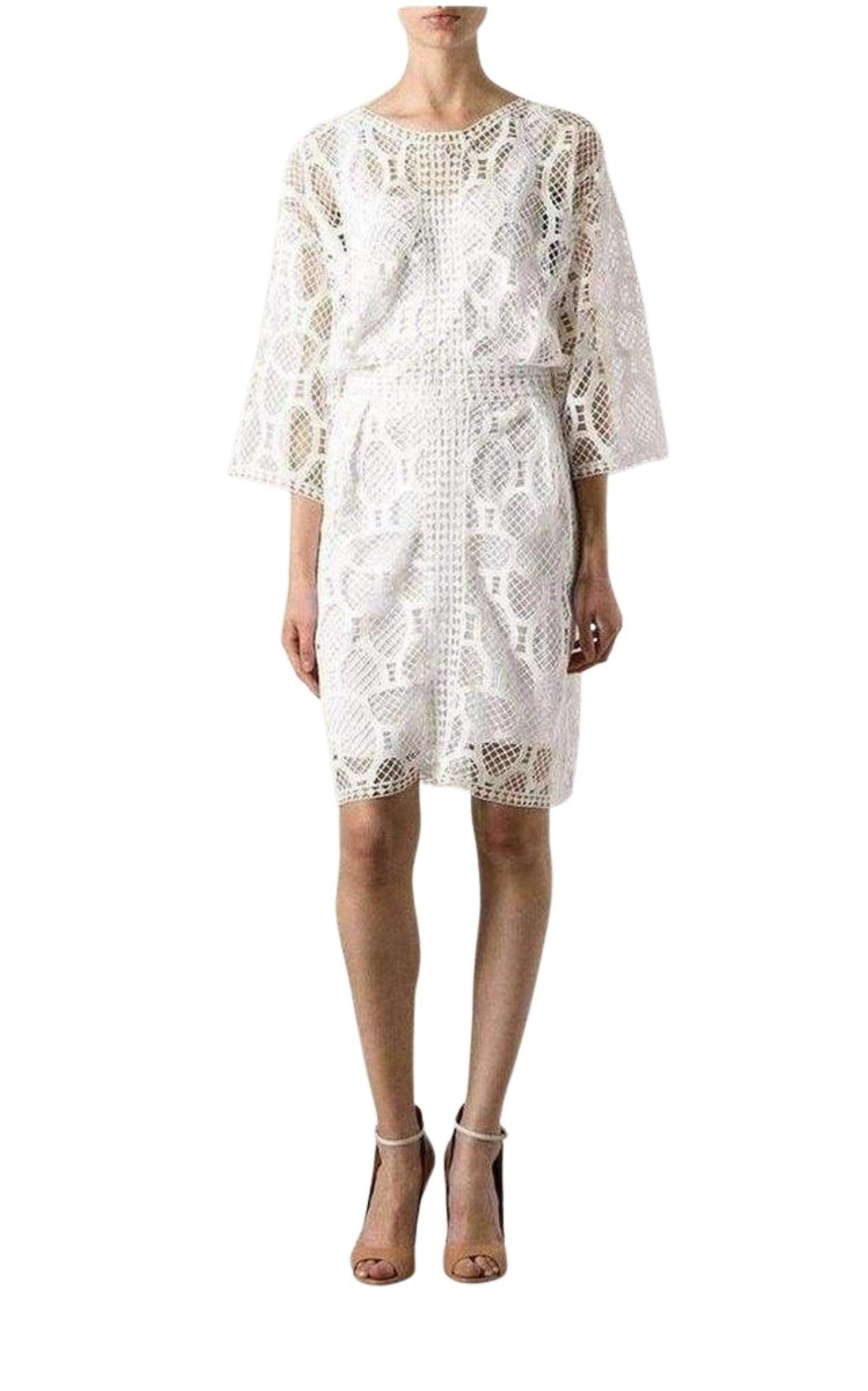 Crochet Lace Cotton Dress Chloe