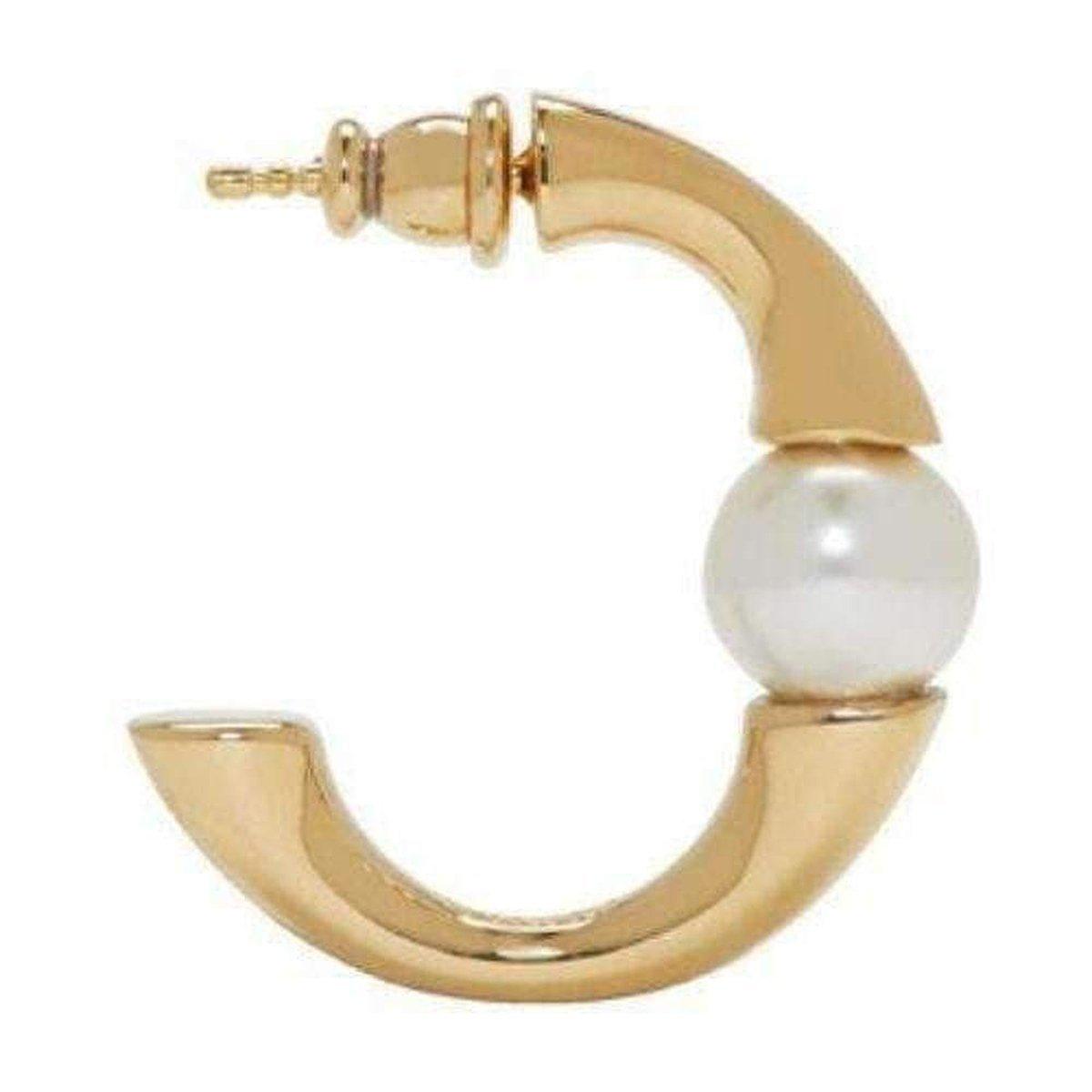 Darcey Swarovski Pearls Plated Brass Half Hoop Earrings Chloe