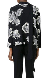 Palm Jacquard Blouse Chloe