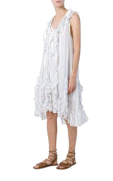 Ruffled Silk Blend Loose Dress Chloe