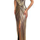 Cult Moda Gold Metallic Cocktail Prom Dress