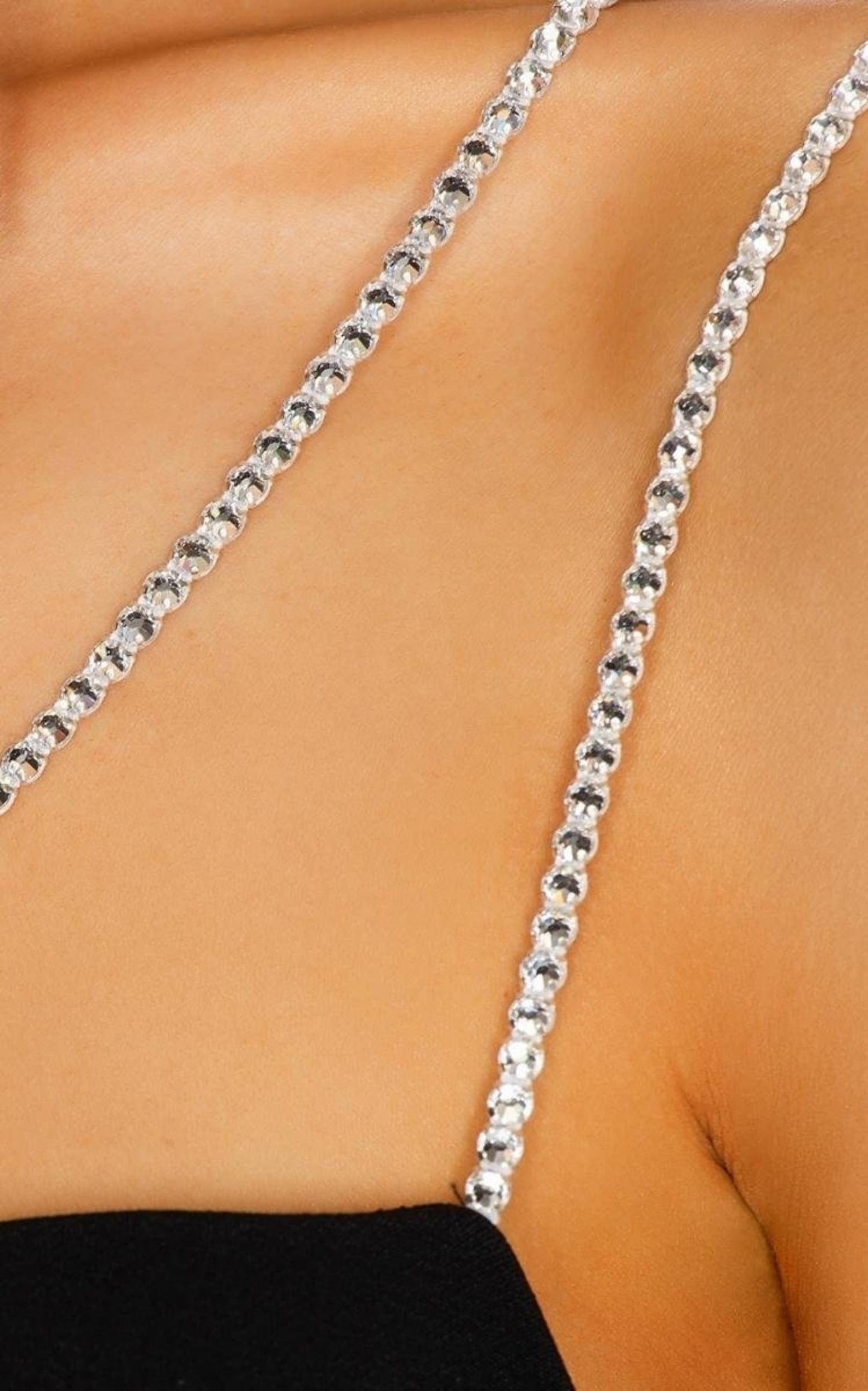 Crystal Chain Strap Bra David Koma