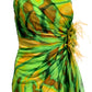 Dekolte Strapless Green Cocktail Party Dress