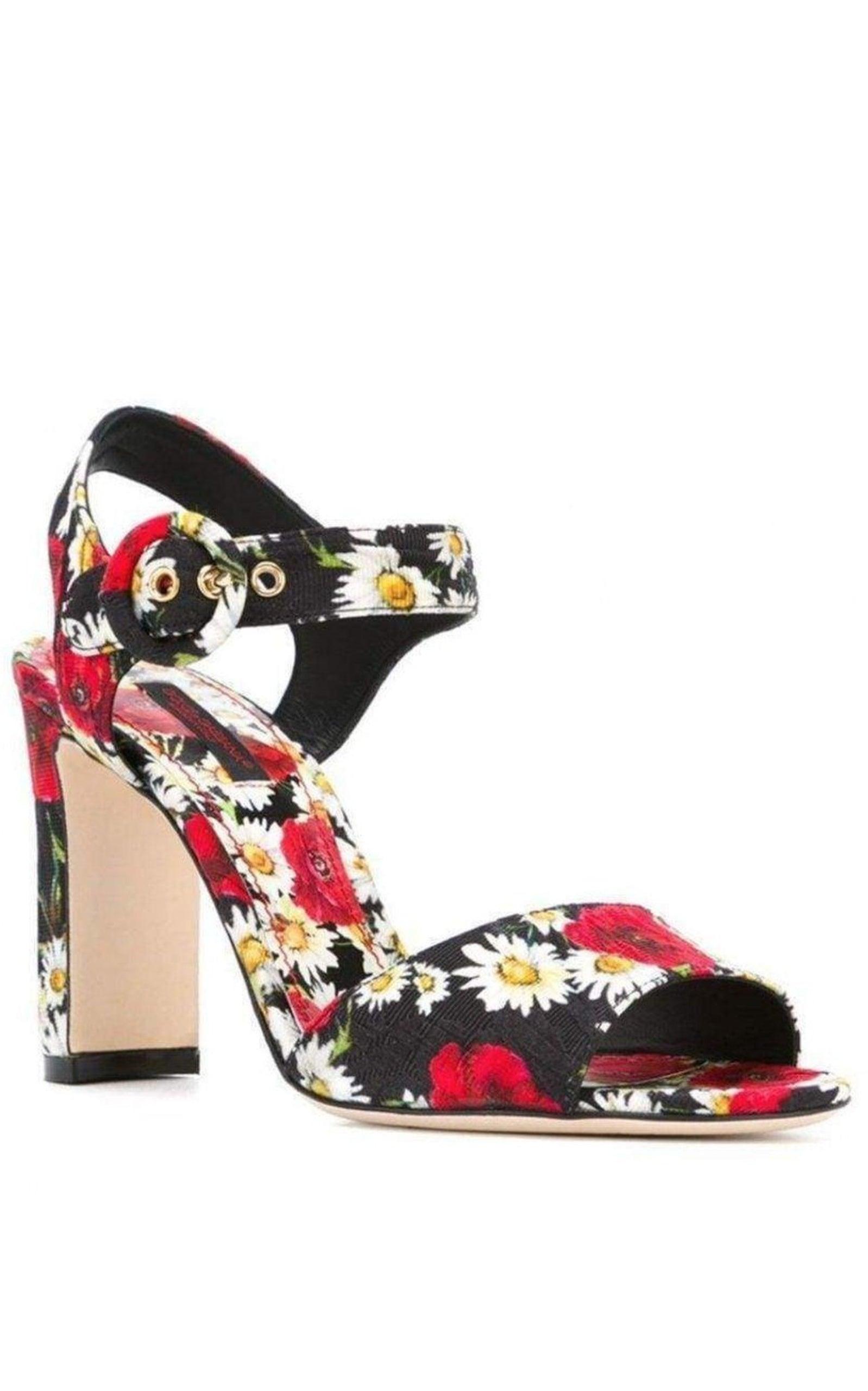 Daisy and Poppy Print Sandals Dolce & Gabbana