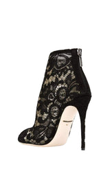 Floral Lace Booties Dolce & Gabbana