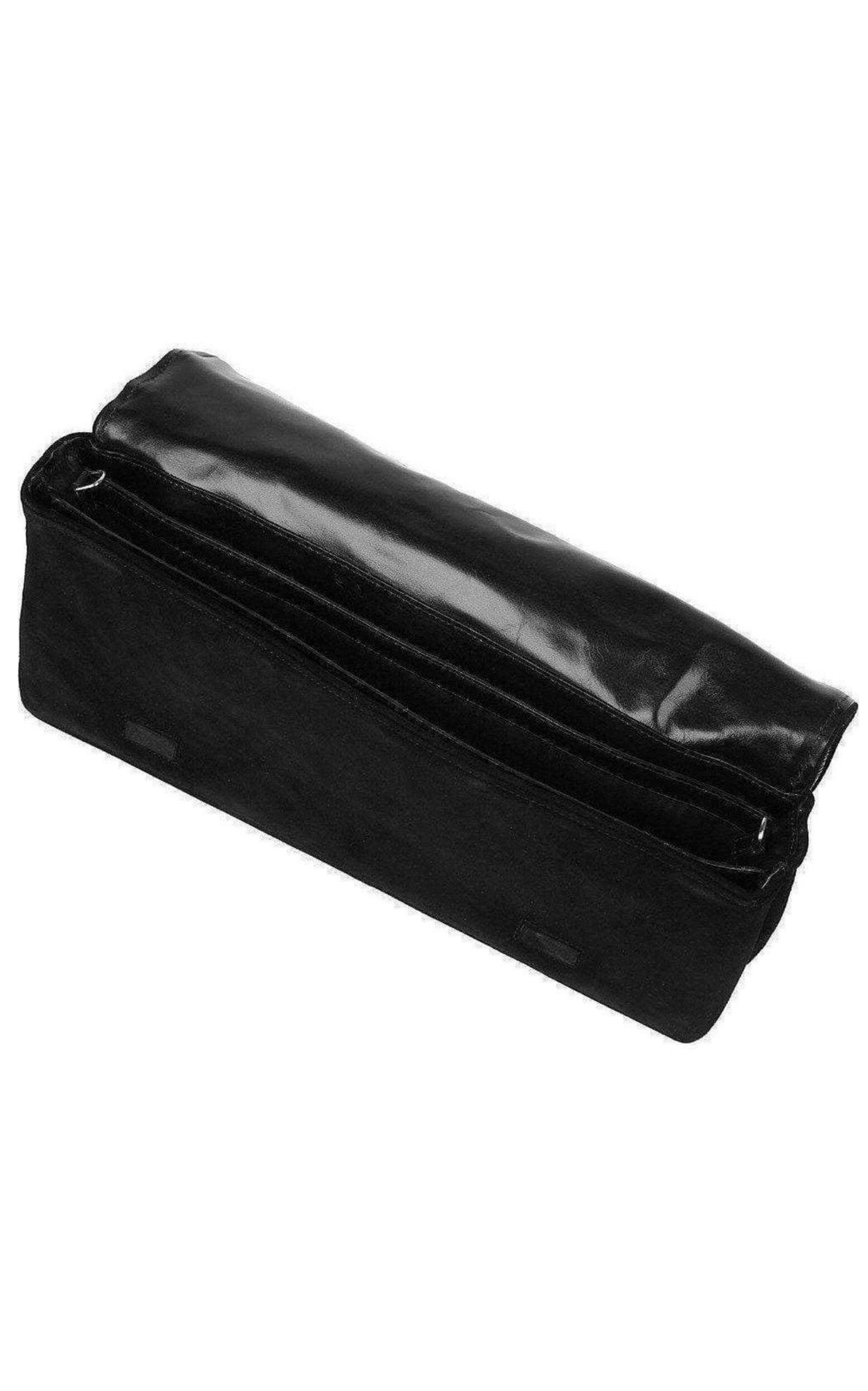 Black Nabuck Leather & Swarovski Crystal Clutch Dries Van Noten