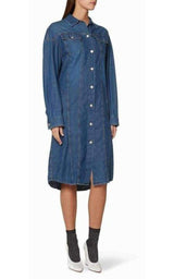 Doralie Blue Denim Shirt Dress Dries Van Noten