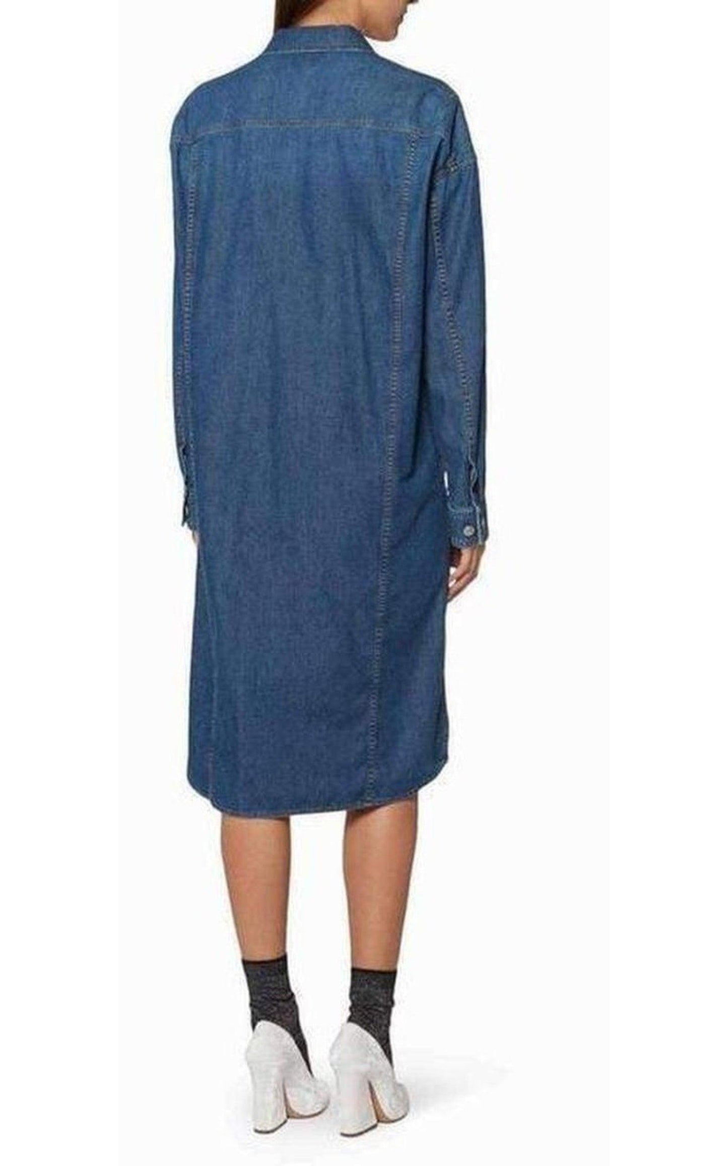 Doralie Blue Denim Shirt Dress Dries Van Noten