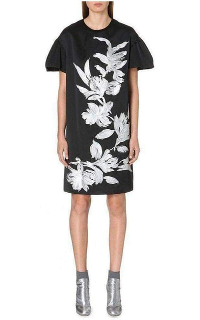 Floral Motif Silk Blend Dress Dries Van Noten