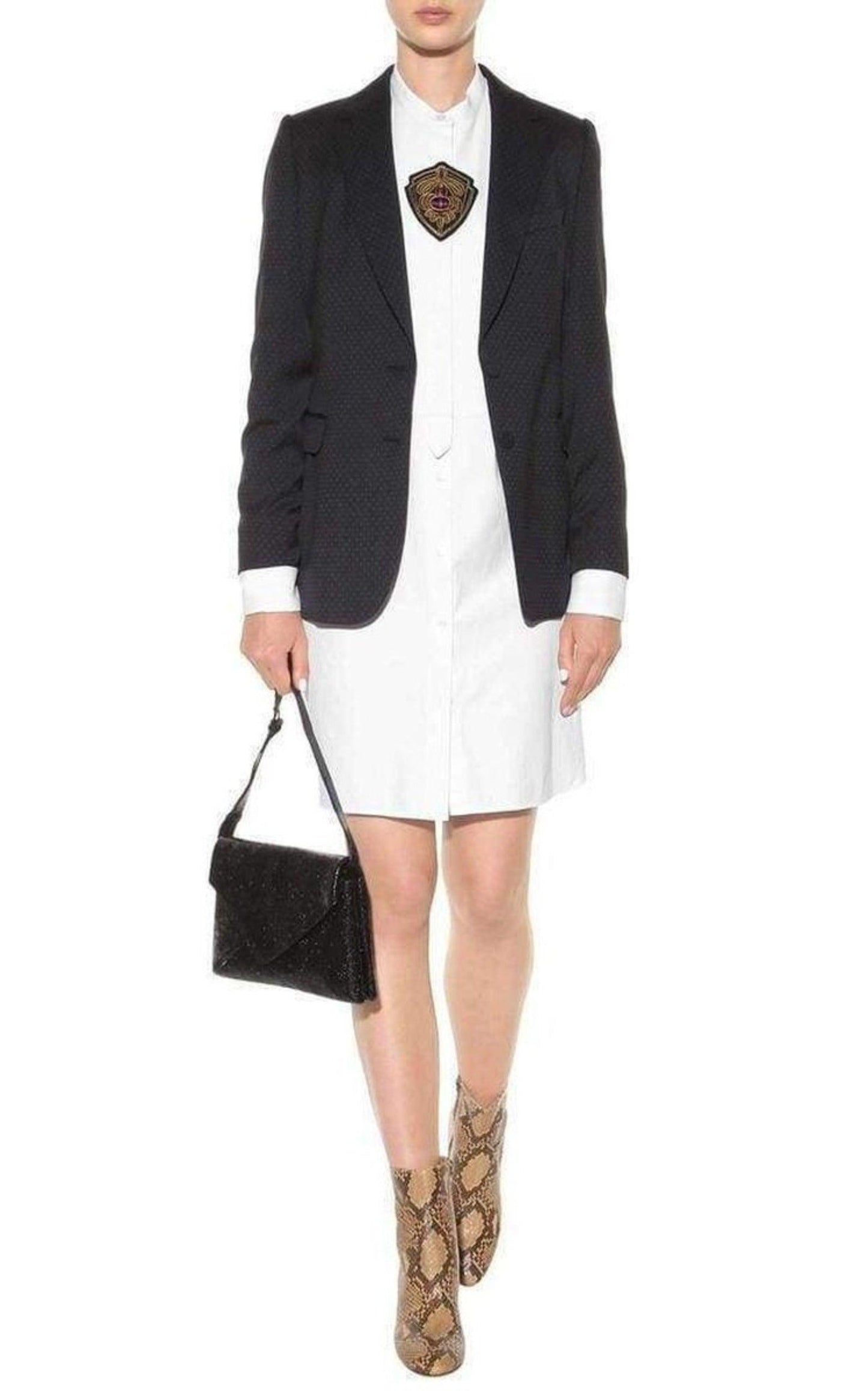 White Cotton Shirt Dress Dries Van Noten