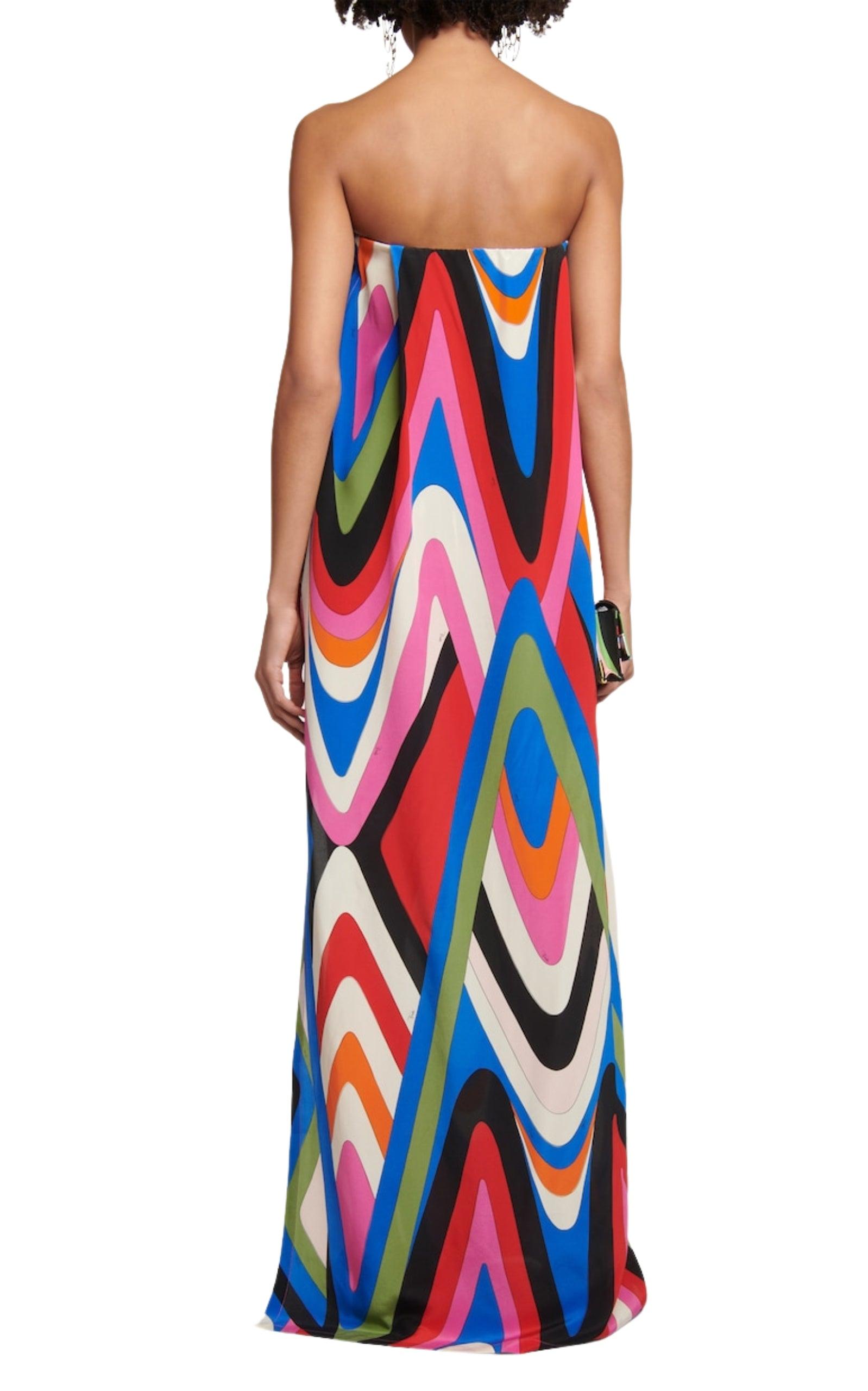 Geometric-print Silk Gown Dress Emilio Pucci