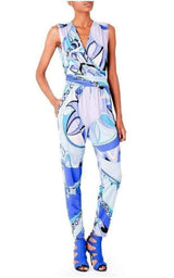 Print Cross Front Jumpsuit Emilio Pucci