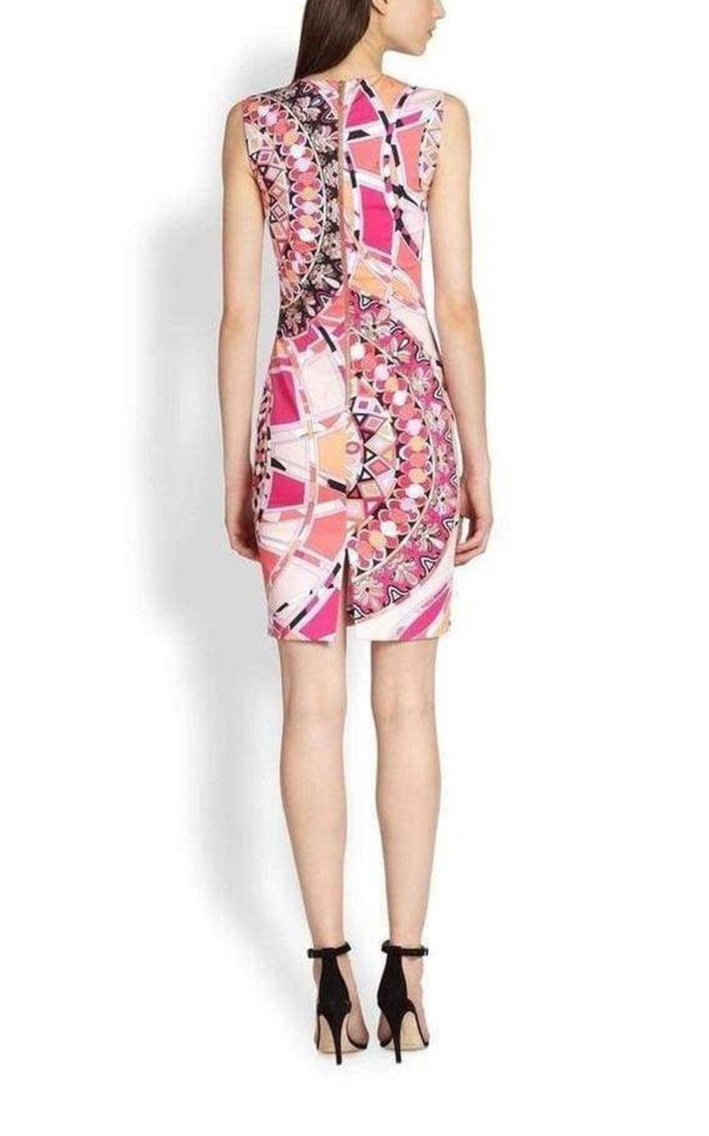 Signature Print Sheath Cotton Dress Emilio Pucci