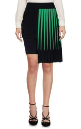 Green Pleated Asymmetrical Skirt Fausto Puglisi