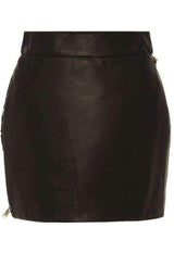 Leather and Lace Mini Skirt Fausto Puglisi