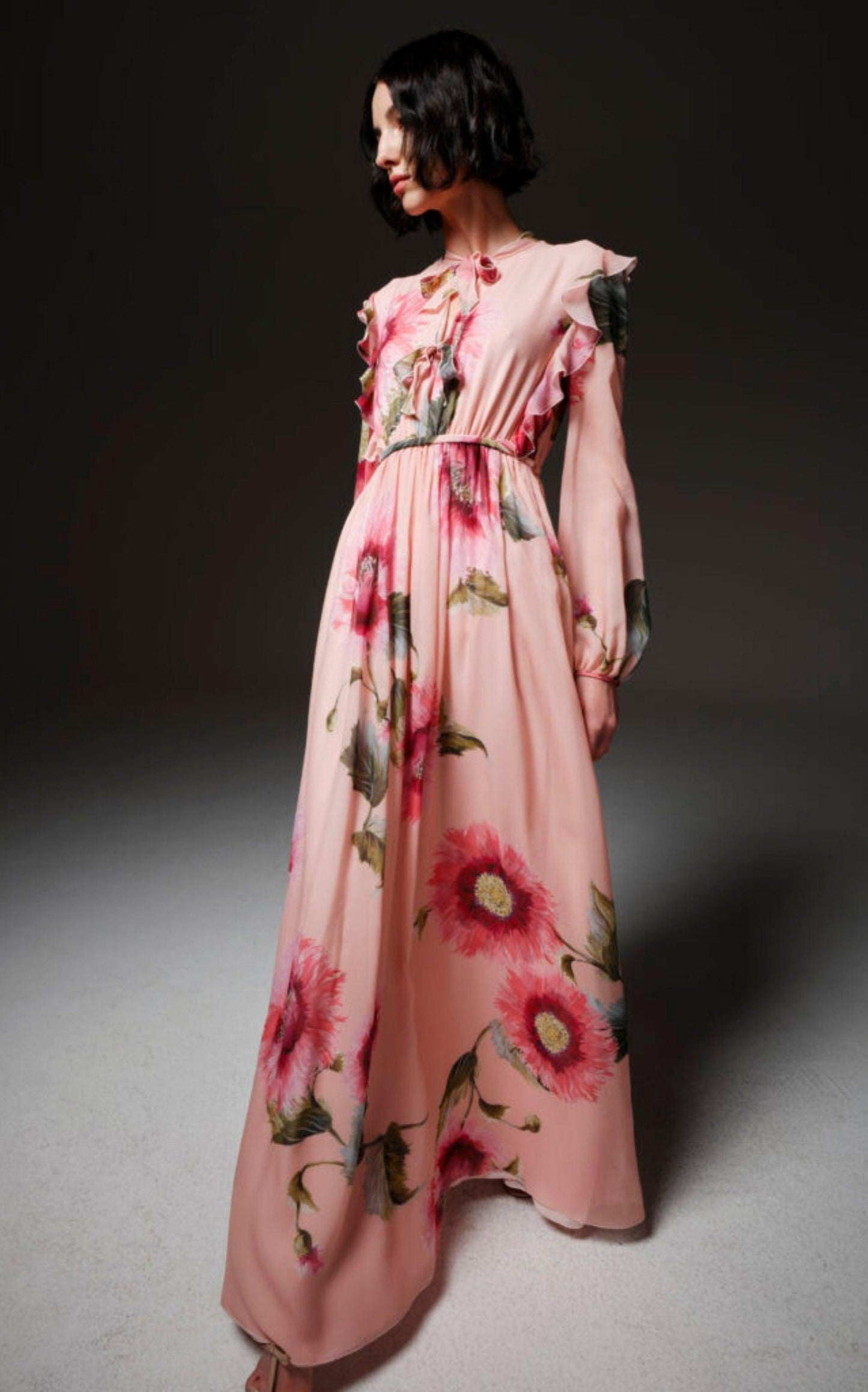 Botanic Blow Up-print Silk Georgette Gown Giambattista Valli