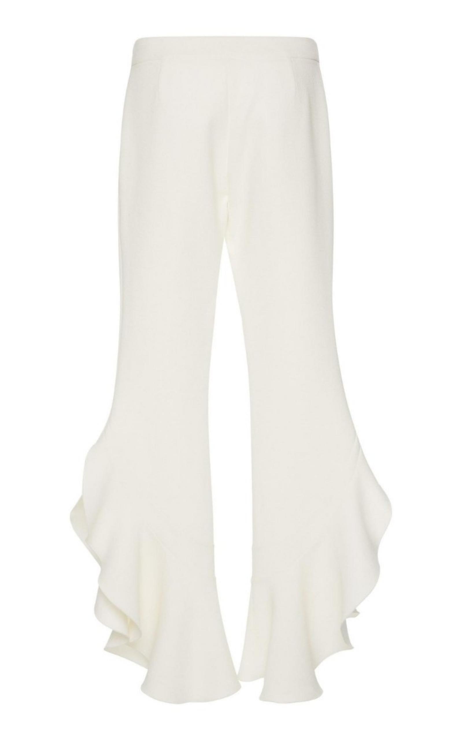 Crepe Ruffle Pants Giambattista Valli