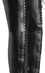 90mm Harriet Leather Over The Knee Boots Gucci