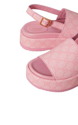 Gucci Angelina GG Supreme Flatform Sandals - Runway Catalog