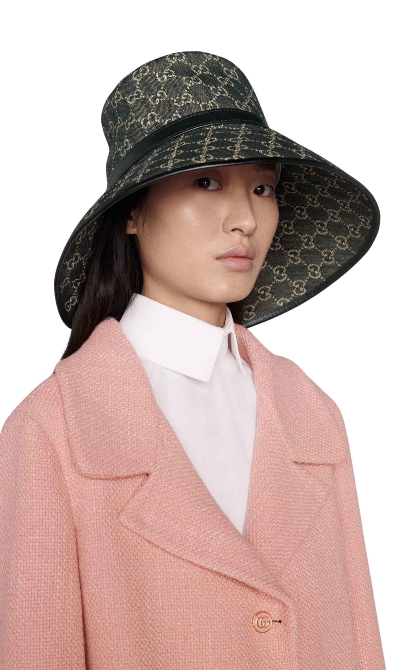 Gucci Black Denim Wide Brim Hat - Runway Catalog