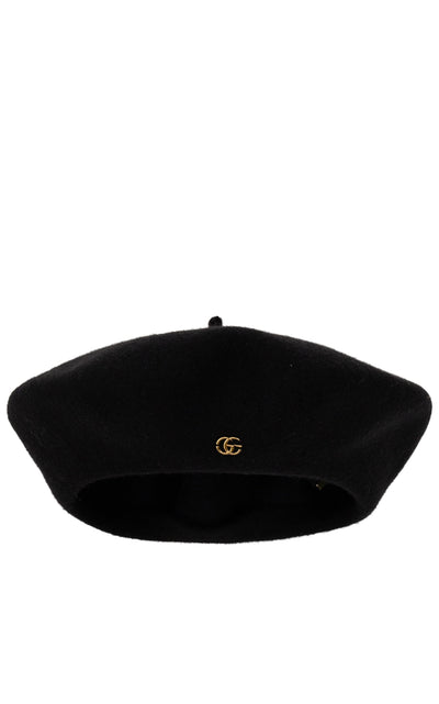 Black Felt Wool Beret Gucci