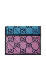 Blue Gg Marmont Multicolor Wallet Gucci