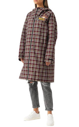 Embellished Plaid Coat Gucci