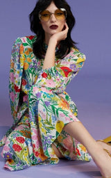 Floral-Print Silk Dress Gucci