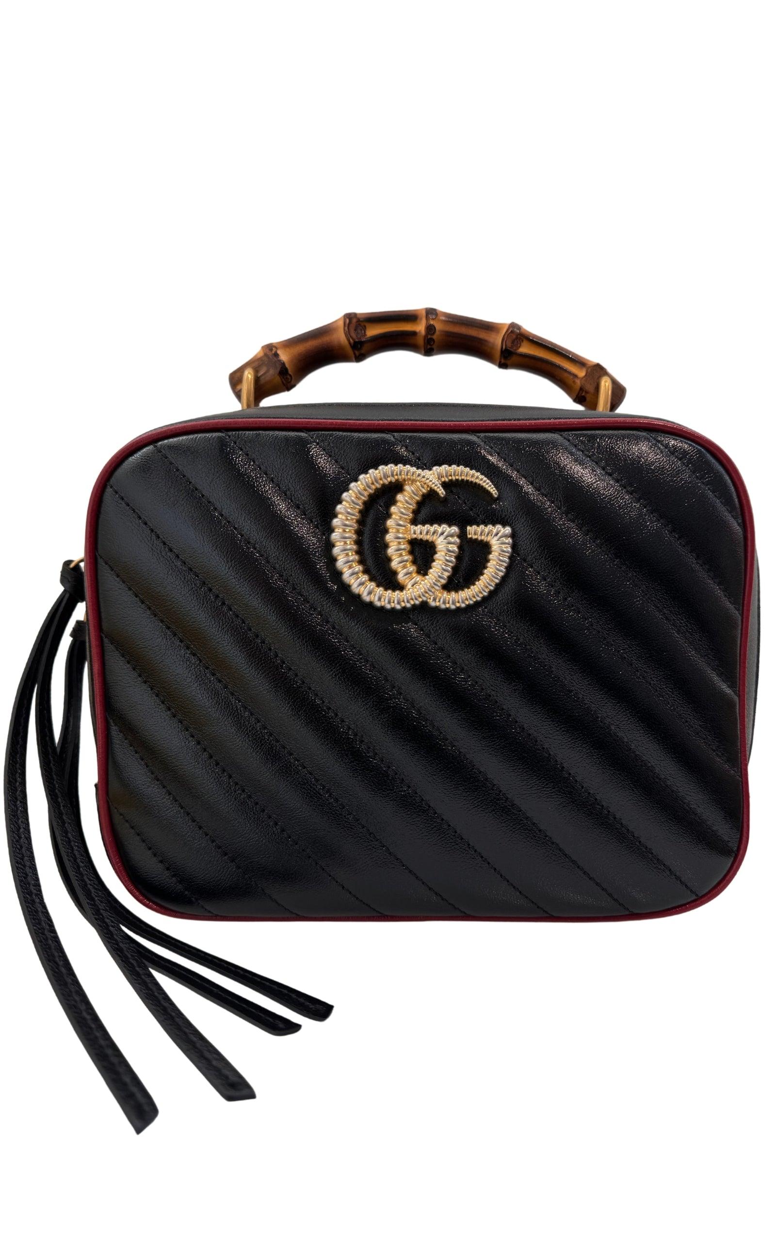 Gucci GG Marmont Matelassé Bamboo Handle Shoulder Bag - Runway Catalog