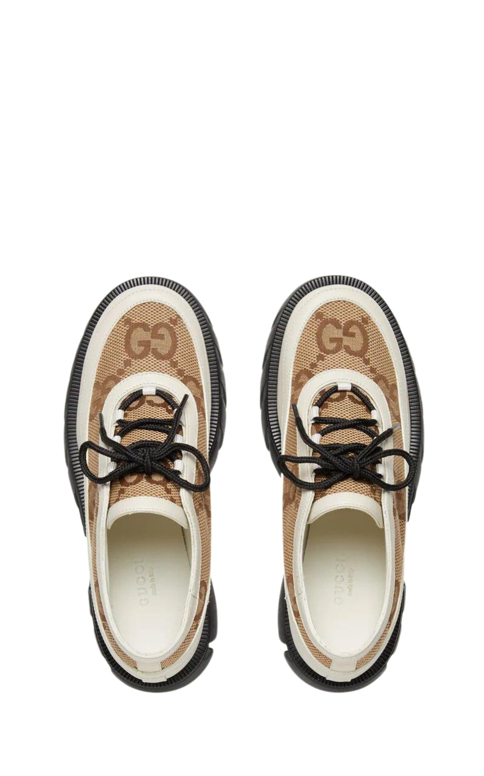 GG Panelled Lace-up Shoes Gucci