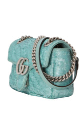 Green GG Marmont Mini Sequin Shoulder Bag Gucci