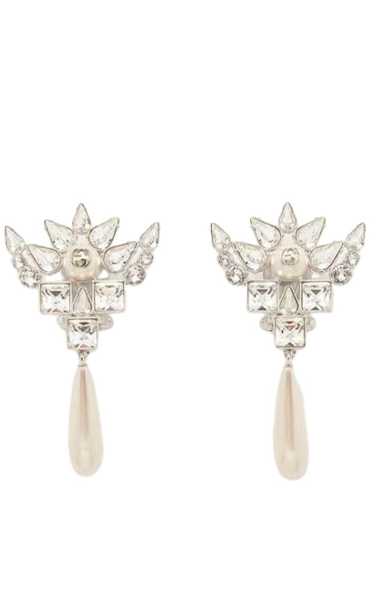 Interlocking G Crystal Earrings Gucci