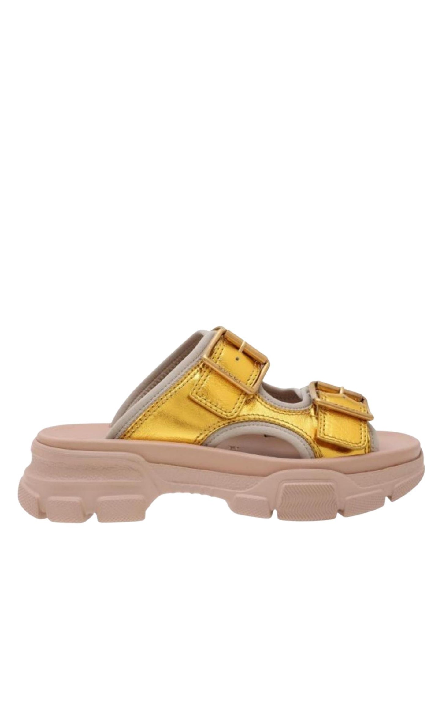 Leather Chunky Slide Sandals Gucci