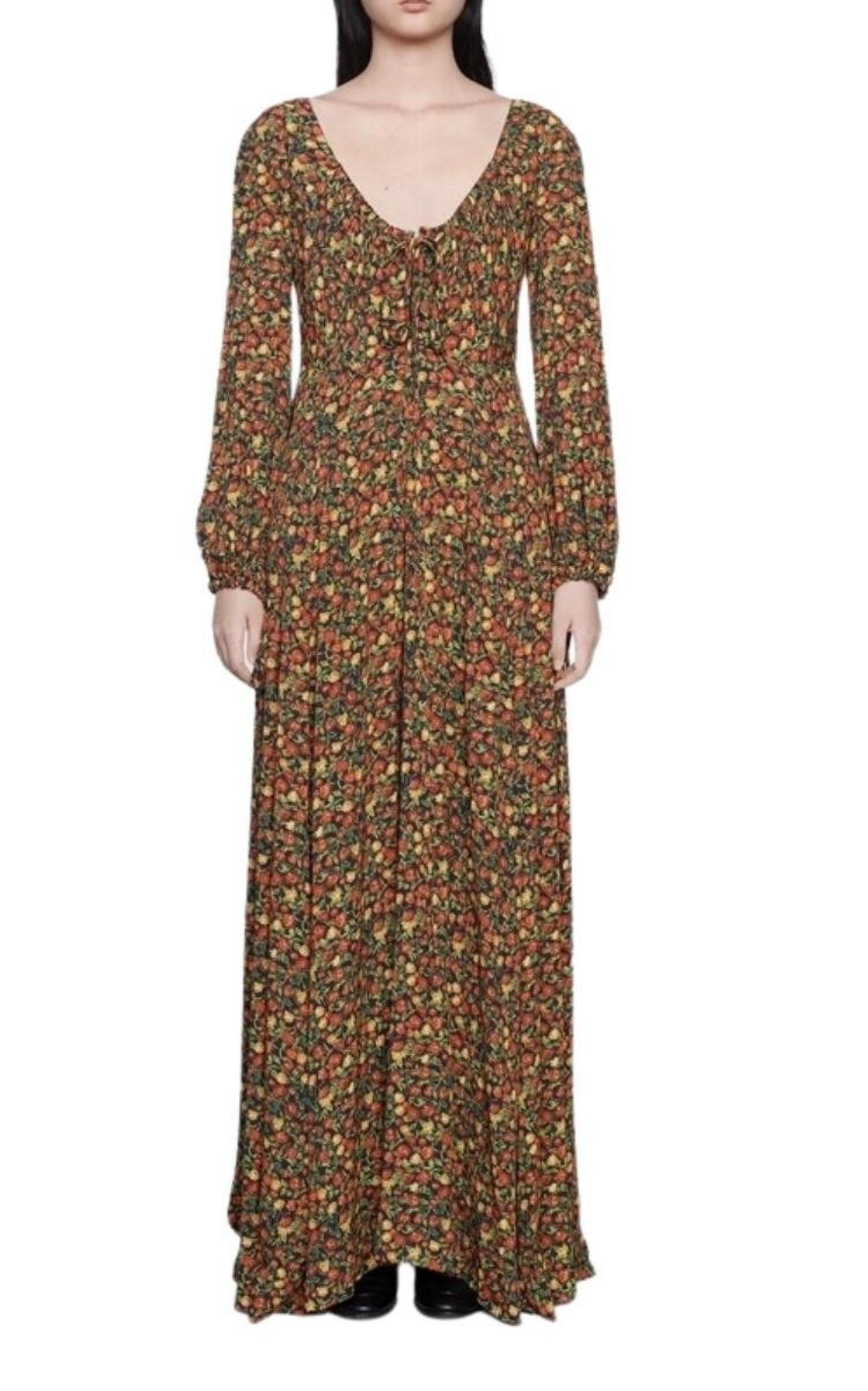 Liberty-print Crepe Maxi Dress Gucci