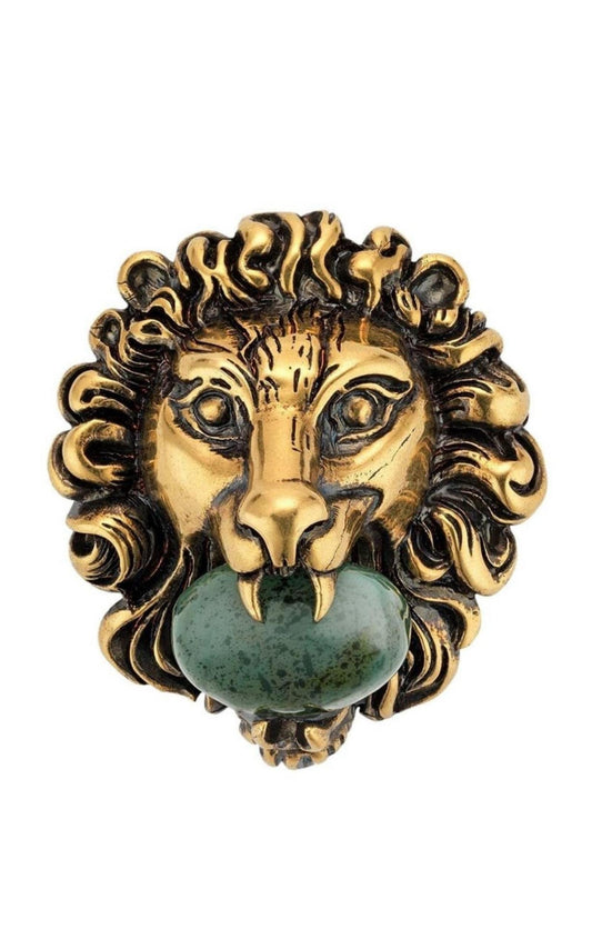 Lion Head Brooch Gucci