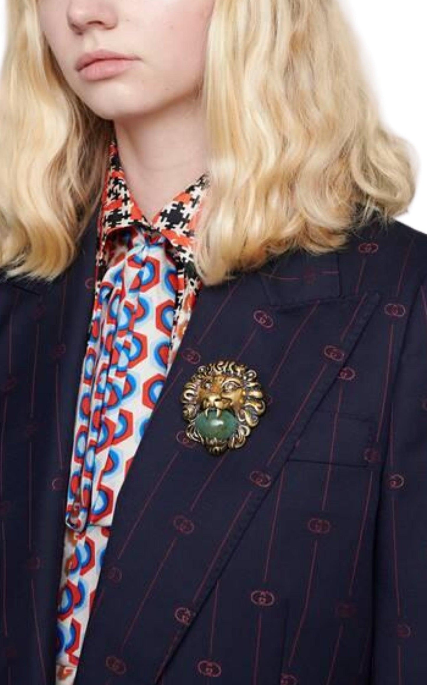 Lion Head Brooch Gucci