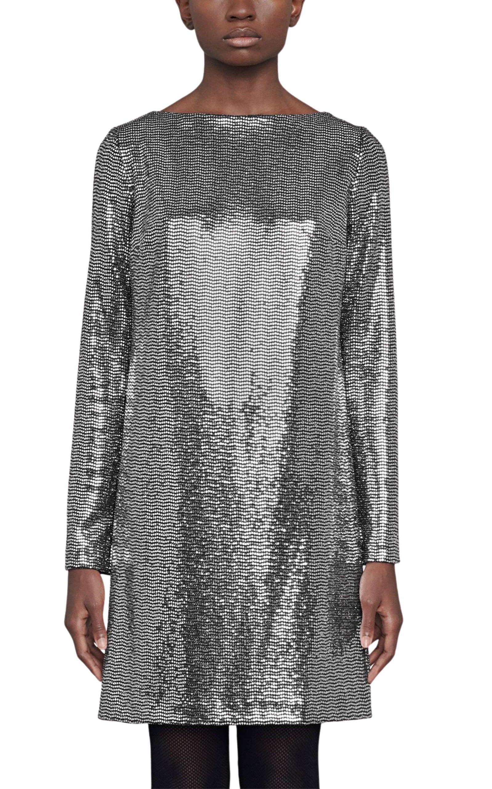 Metallic Dotted Jersey Dress Gucci