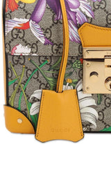 Multicolor Small GG Flora Bamboo Padlock Bag Gucci